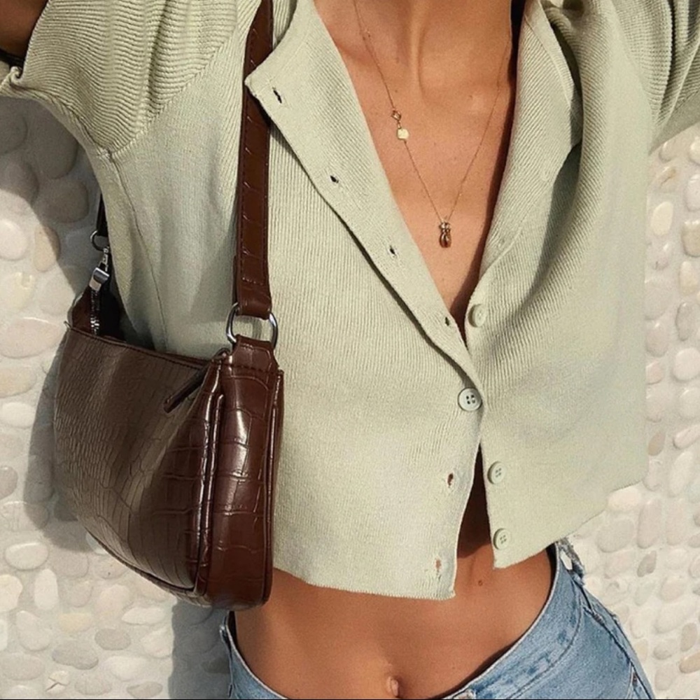 Princess Polly The Jayden Top - Green Button Up